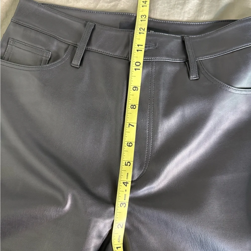 Joe's Jeans Black Faux Leather Pants Size 28 NWT Wide Leg Baddie Y2K High Waist - Picture 9 of 9